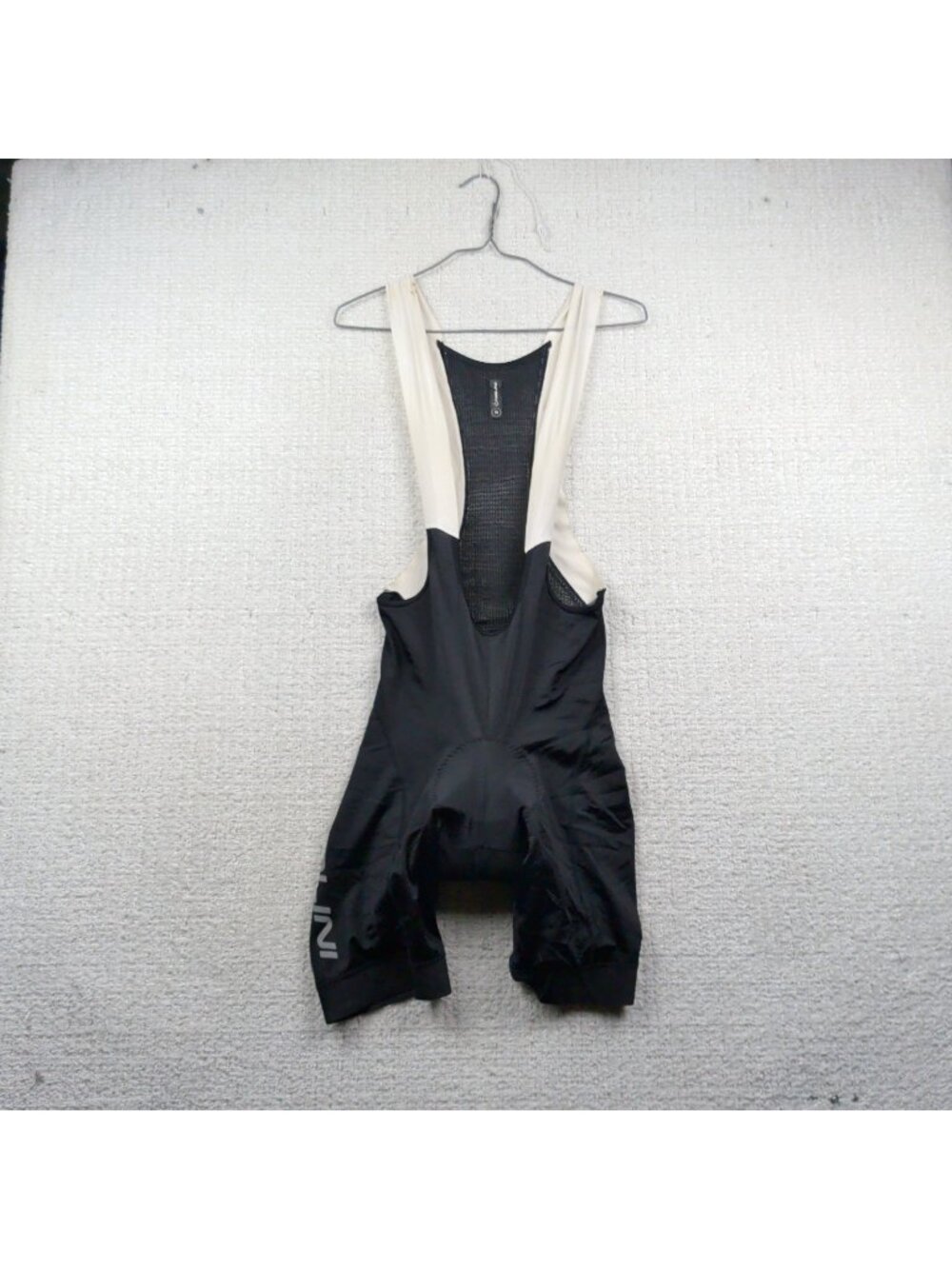 Nalini Cyclewear Men's Bib Shorts M Black White Cycling Padded Made in Italy **